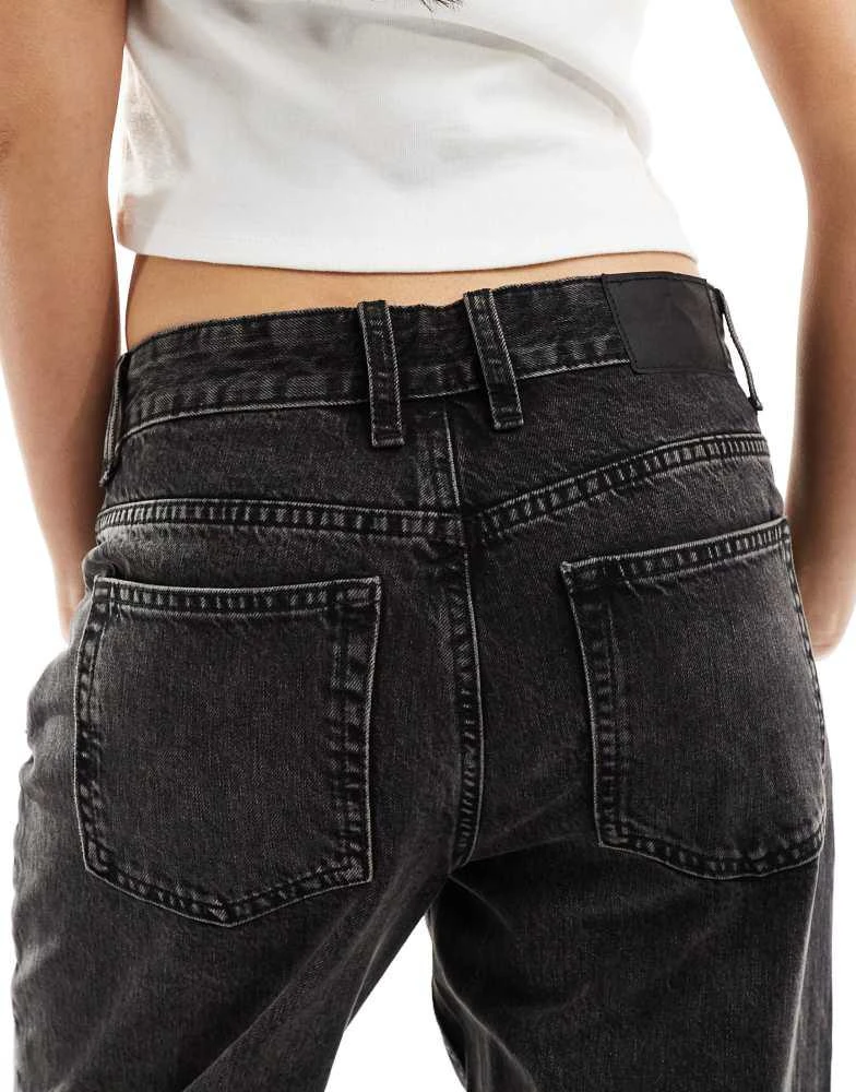 ASOS ASOS DESIGN  baggy  jeans in washed black 4