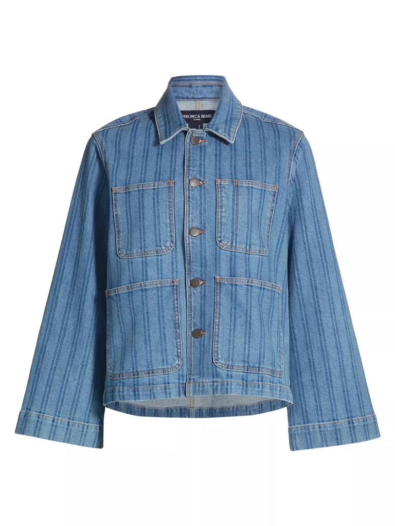 VERONICA BEARD Dahl Striped Denim Jacket 1