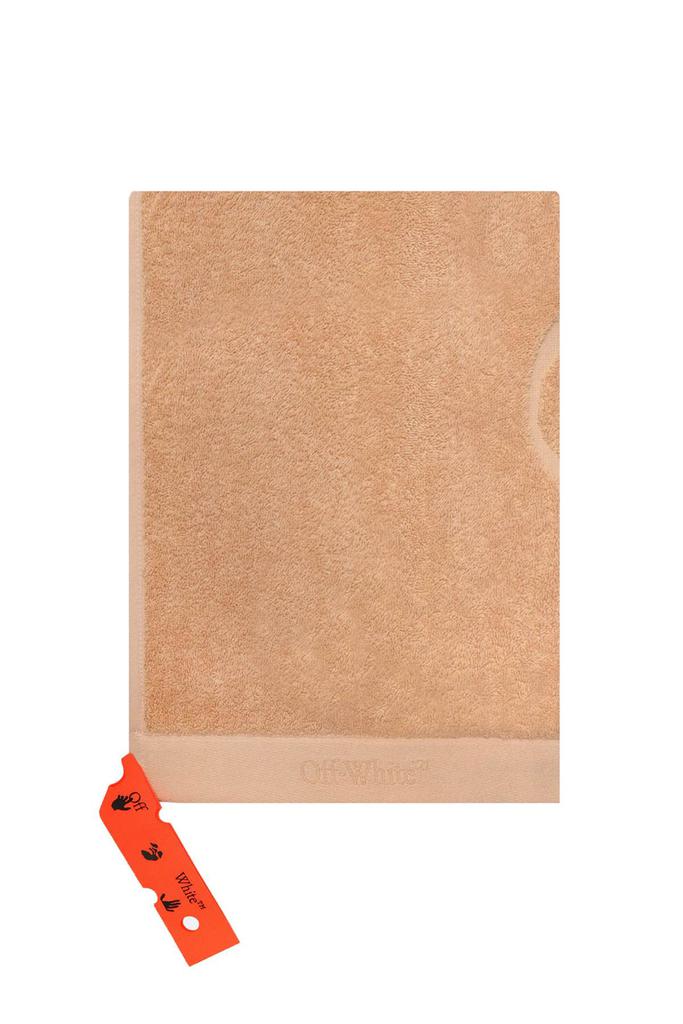 Off-White shower towel with logo