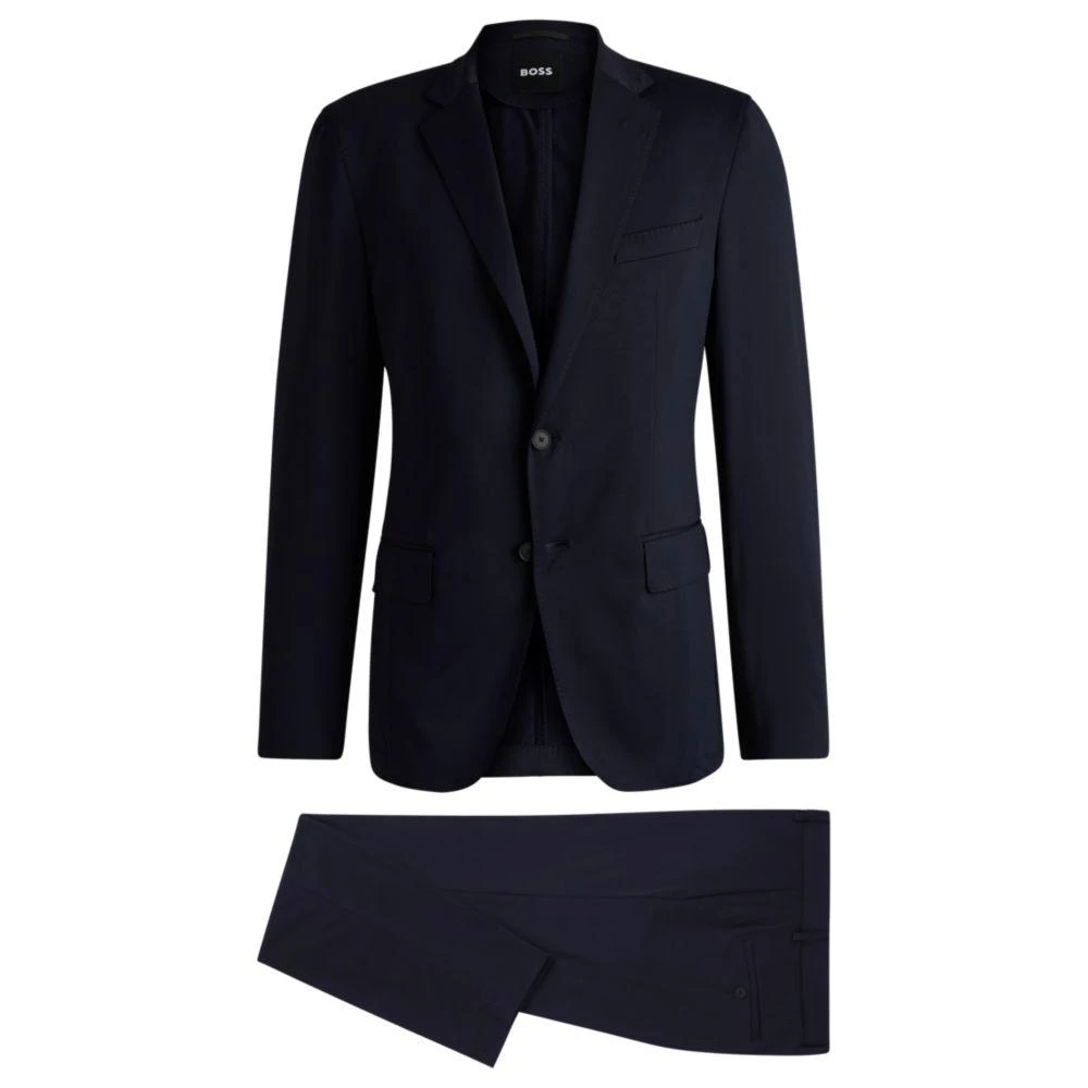 Hugo Boss Slim-fit washable suit in patterned performance-stretch fabric 1