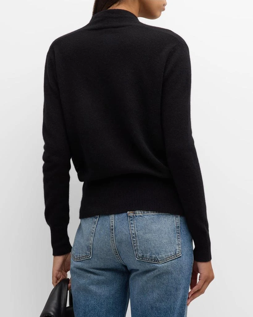 Neiman Marcus Cashmere Faux Wrap Sweater 3