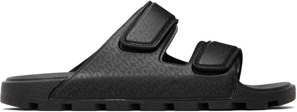 Hugo Boss Black Printed-Logo Sandals