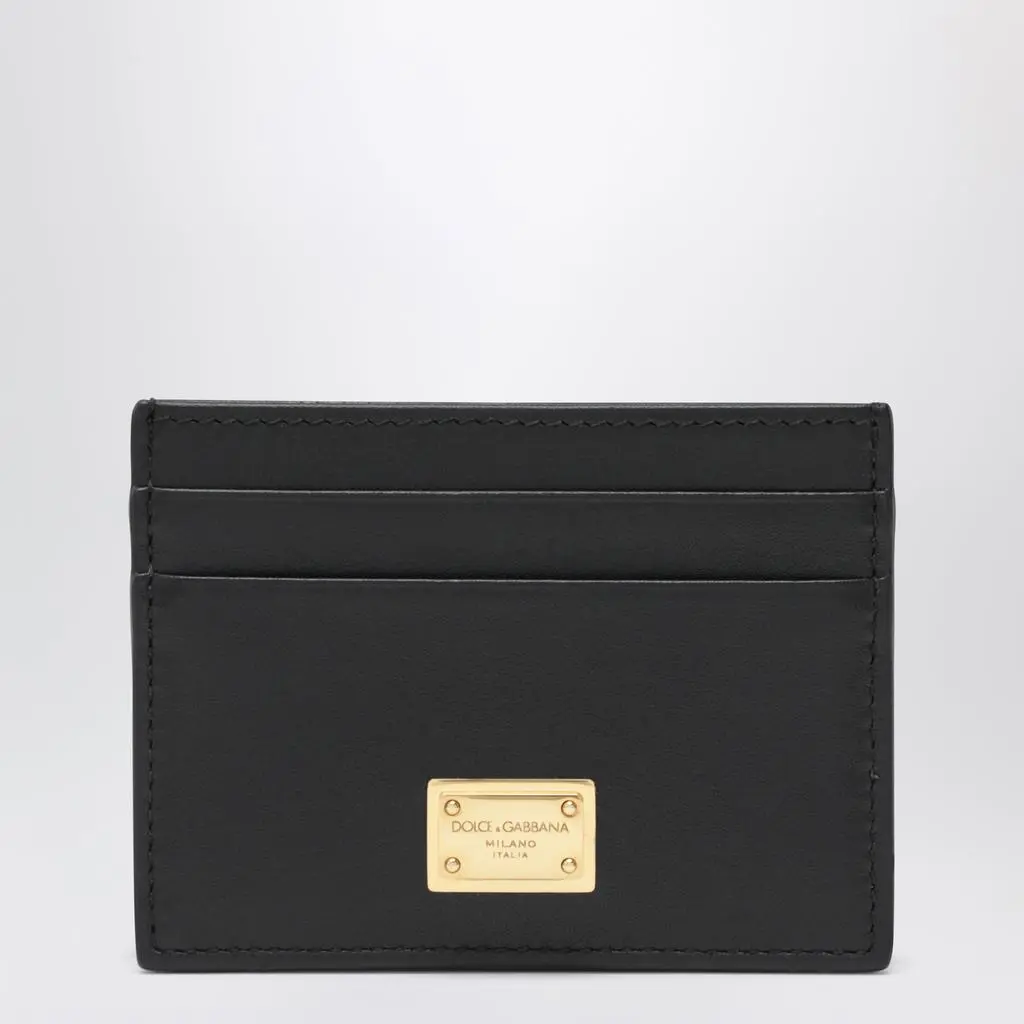Dolce & Gabbana Black plongé calf leather card holder