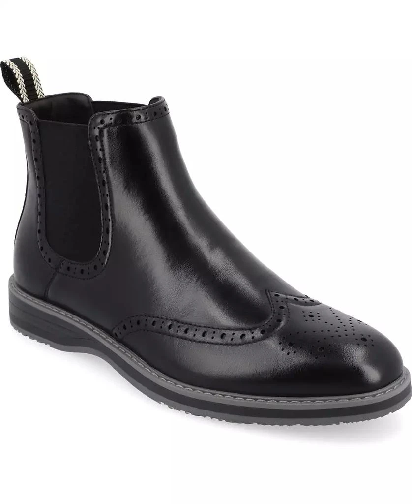 Vance Co. Men's Thorpe Tru Comfort Foam Wingtip Slip-On Chelsea Boots 1