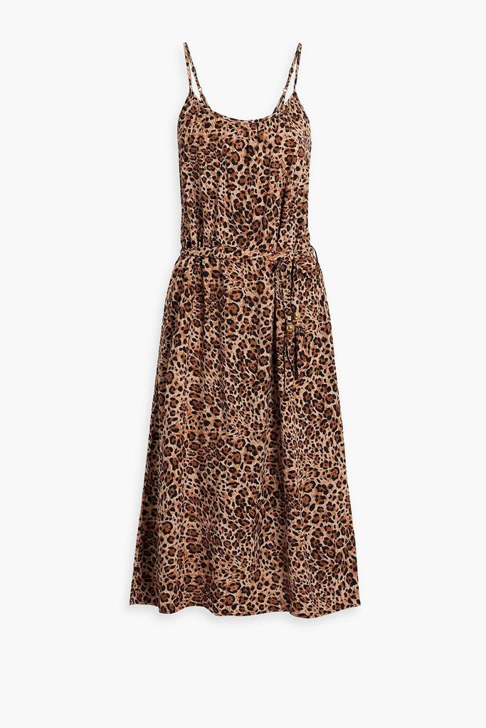 MELISSA ODABASH Melissa leopard-print voile midi dress