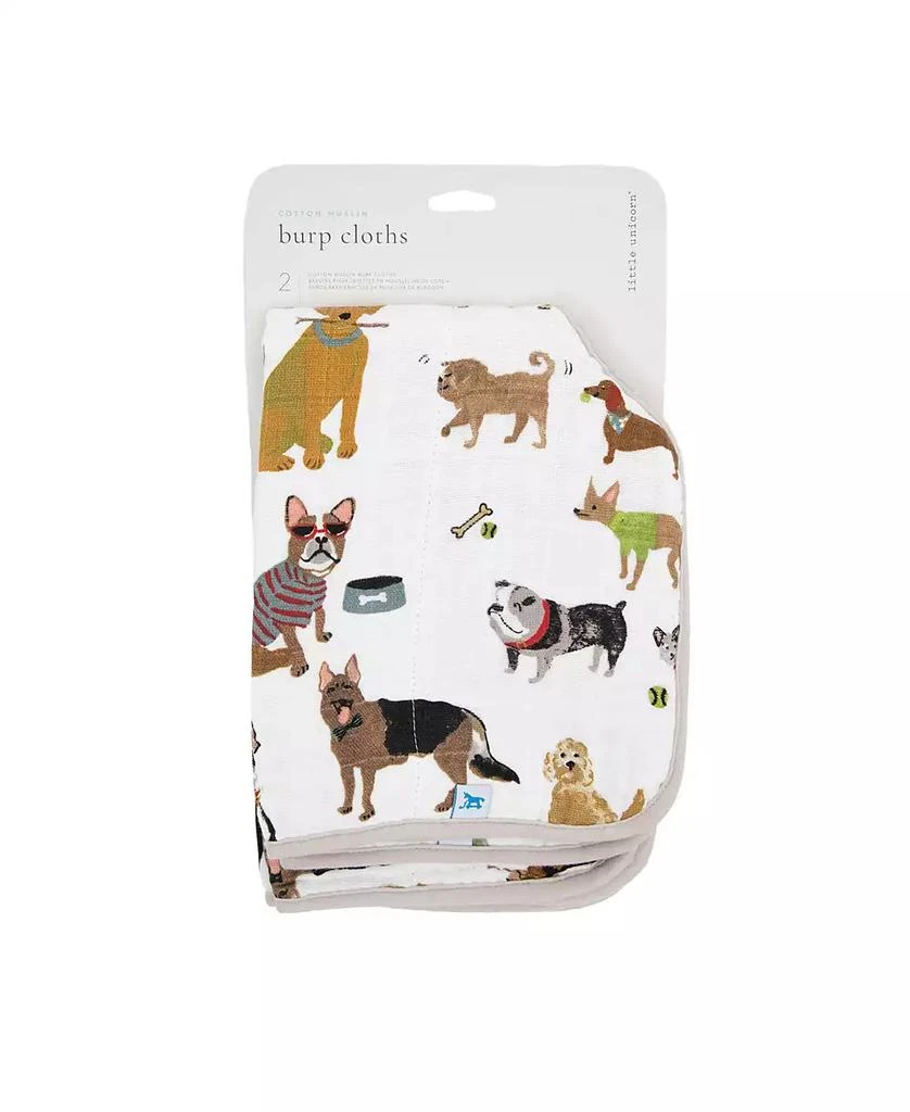 Little Unicorn Baby Girls and Baby Boys Cotton Muslin Baby Burp Cloth, Pack of 2 3