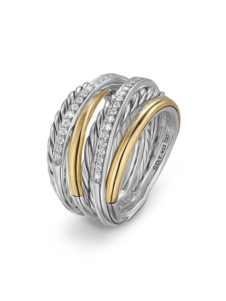 David Yurman Crossover Seven Row Ring in Sterling Silver 2