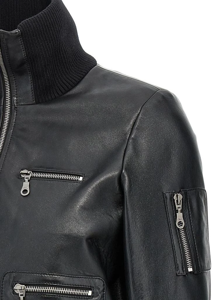Chloé Chloé Leather Bomber Jacket 4