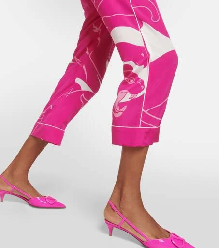 Valentino Panther crêpe de chine pants 5