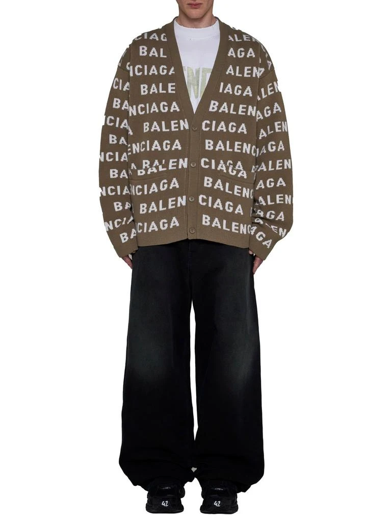Balenciaga Balenciaga Logo Intarsia-Knit Cardigan 4