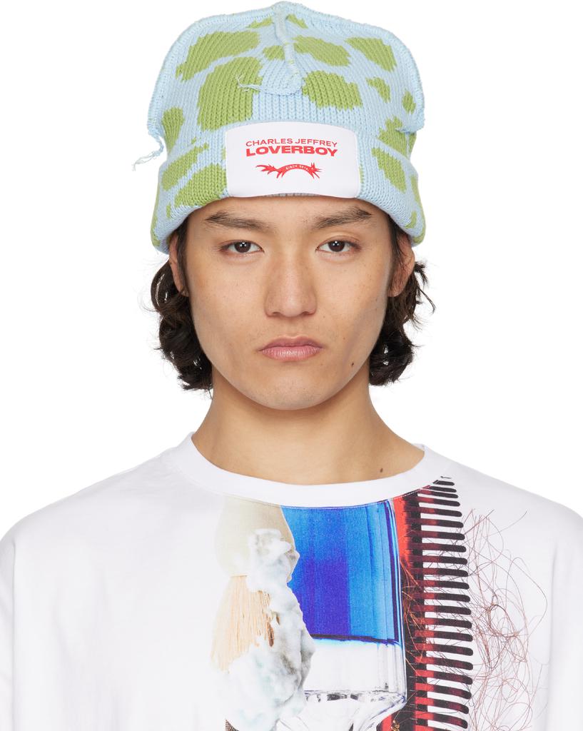 Charles Jeffrey Loverboy Blue & Green Loverboy Beanie