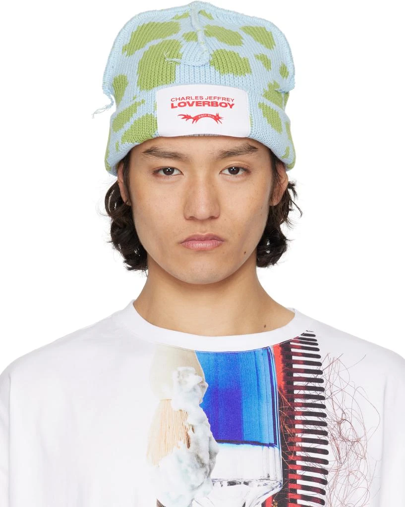 Charles Jeffrey Loverboy Blue & Green Loverboy Beanie 1
