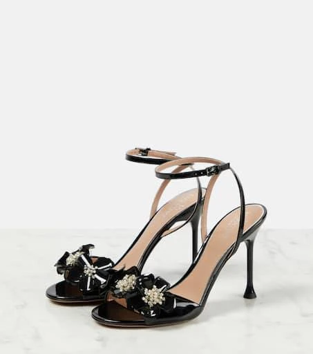 Valentino Archive Wild Flower patent leather sandals 5