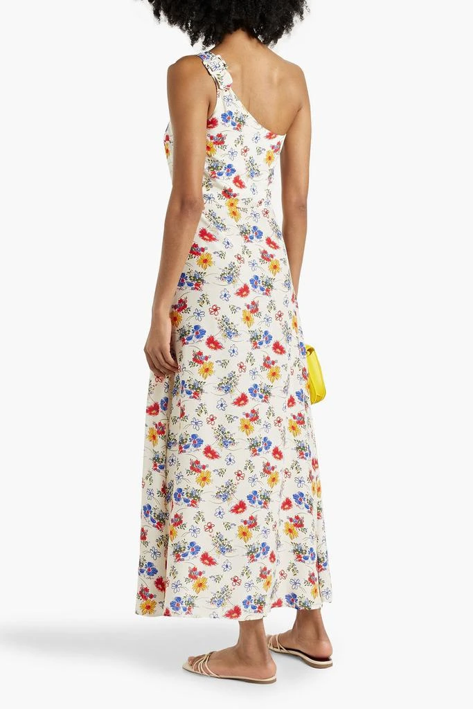 HVN Elena one-shoulder floral-print crepe maxi dress 3