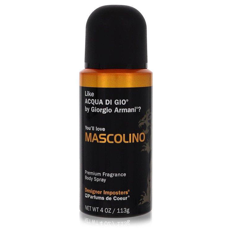PARFUMS de COEUR 2pcs Combo Designer Imposters Mascolino by  Body Spray 4 oz Men