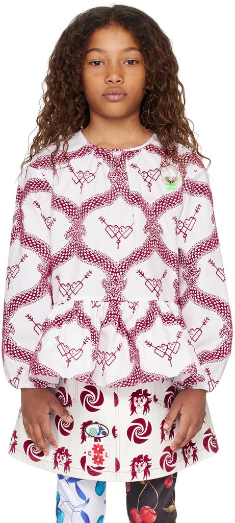 CHOPOVA LOWENA SSENSE Exclusive Kids White CL Heart Top 1