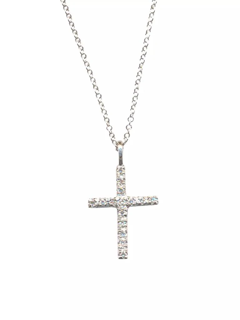 Ileana Makri 18K White Gold & Diamond Cross Pendant Necklace 1