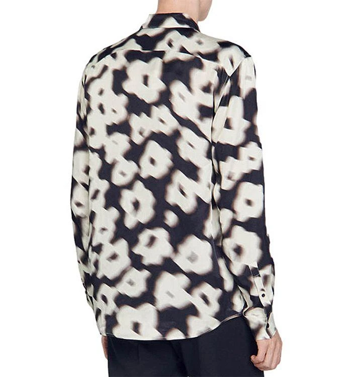 Sandro Blurry Flowers Loose Fit Shirt 5