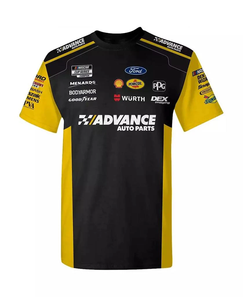 Team Penske Men's Black/Yellow Ryan Blaney Advance Auto Parts Uniform T-Shirt 3