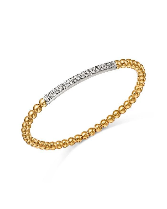 Bloomingdale
s Fine Collection Diamond Stretch Beaded Bracelet in 14K Yellow Gold, 0.5 tcw