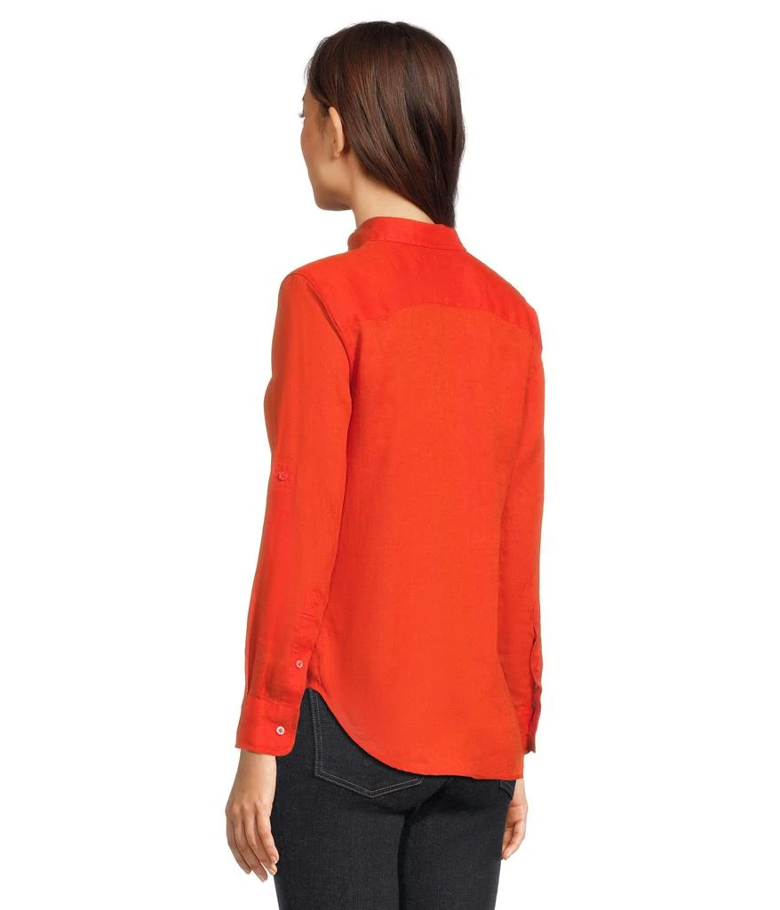 Ralph Lauren Petite Linen Roll Tab–Sleeve Shirt 3