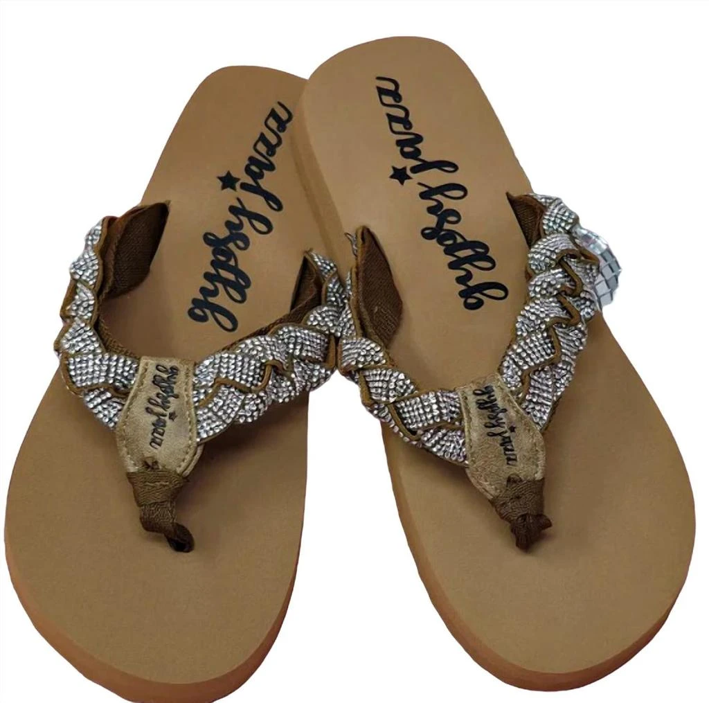 Gypsy Jazz Women's Glimmer Braided Sandals In Tan 2