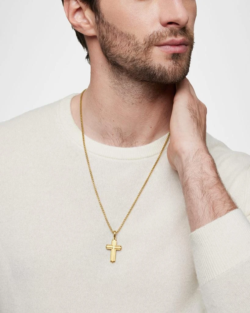 David Yurman Men
s Deco Cross Pendant in 18K Gold, 34mm 6