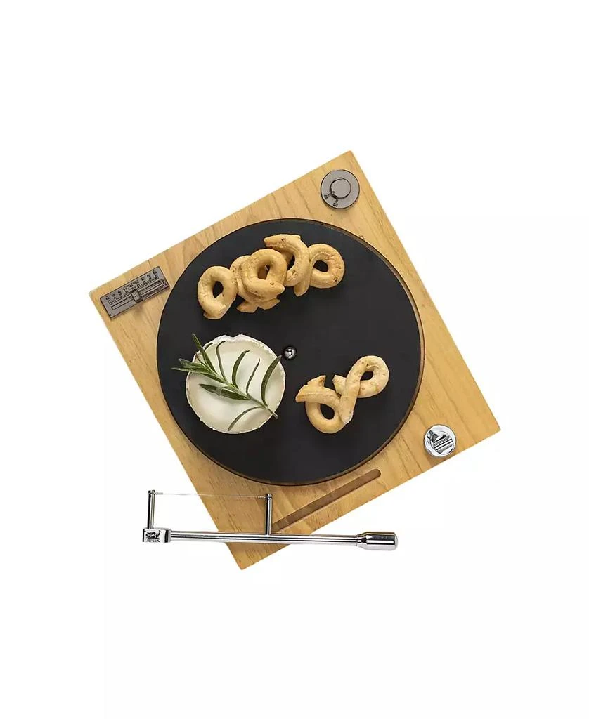 Uncommon Goods Turntable Slate
Wood Cheese Board with Hidden Slicer 4