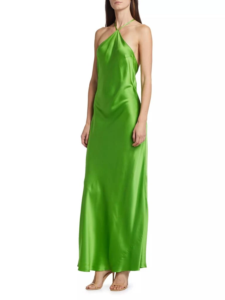 DANNIJO Satin Halter Maxi Dress 4