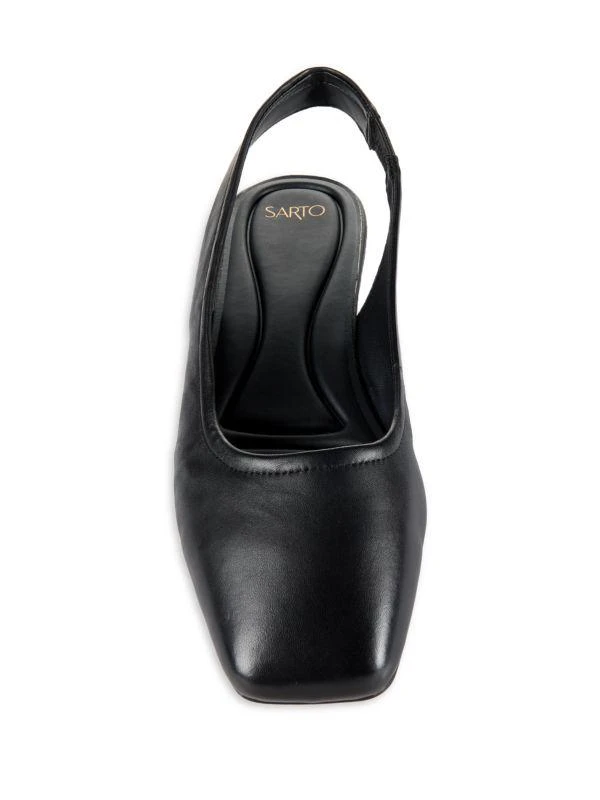 Franco Sarto Leather Slingback Ballet Flats 5