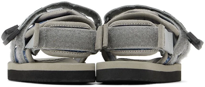 Suicoke Kids Navy 
Gray Moto Sandals 2