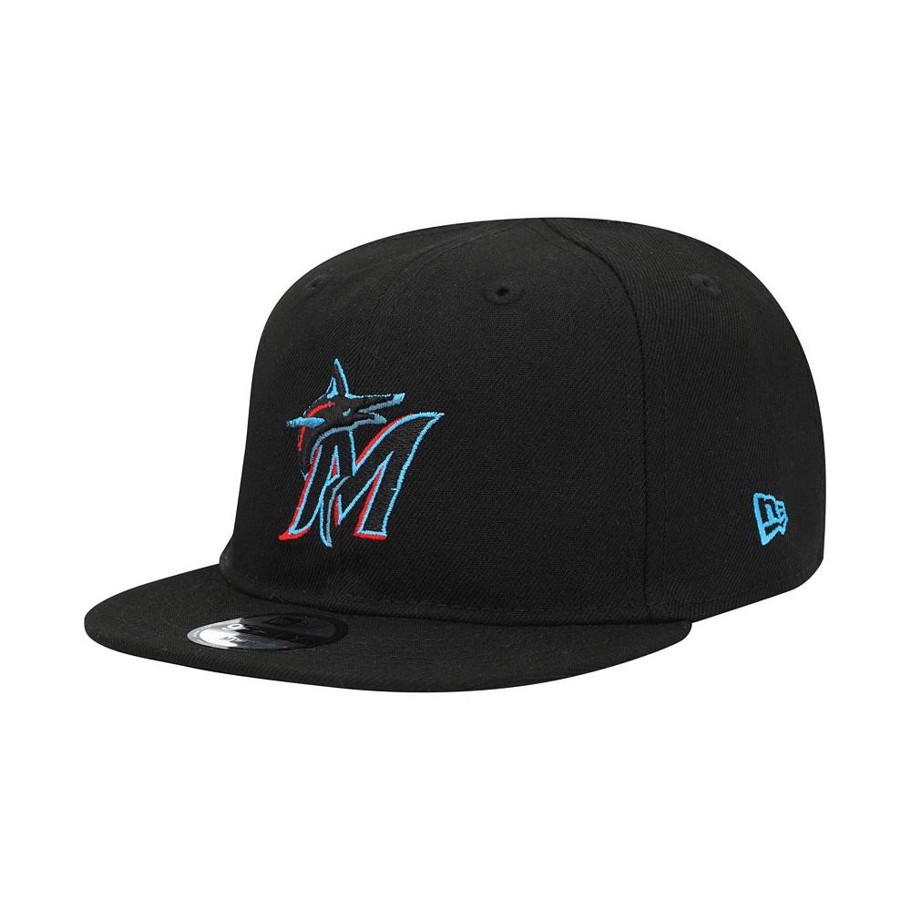 New Era Infant Boys and Girls Black Miami Marlins My First 9FIFTY Adjustable Hat
