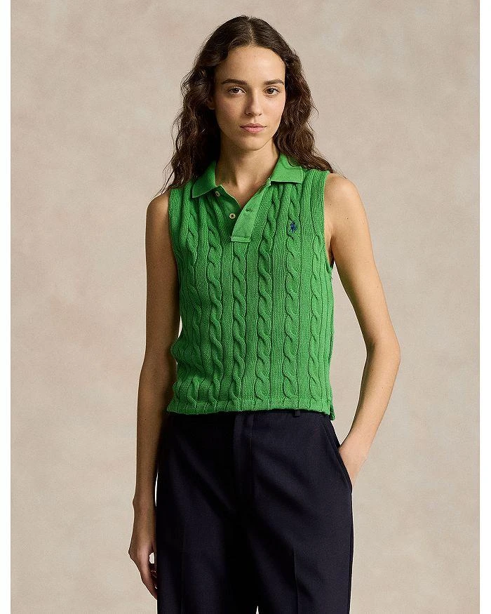 Ralph Lauren Cable Knit Polo Sweater 4