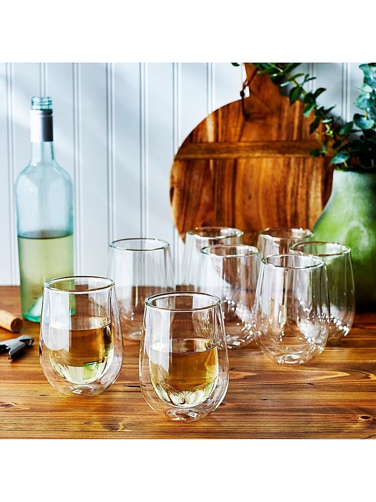 ZWILLING J.A. Henckels Sorrento 8 Piece Double-Wall Wine Stemless Glass Set 2