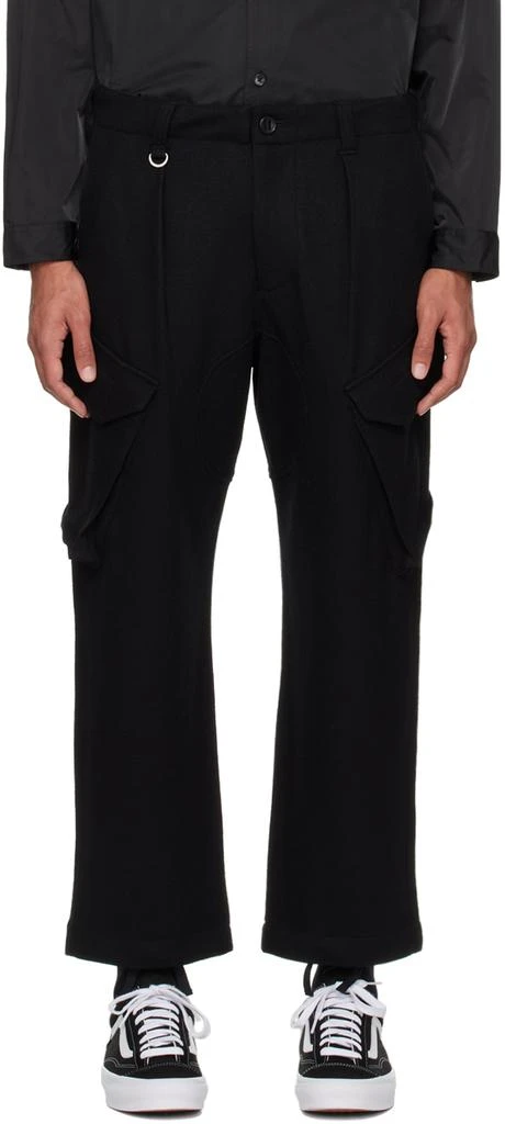 SOPHNET. Black Gusset Cargo Pants 1