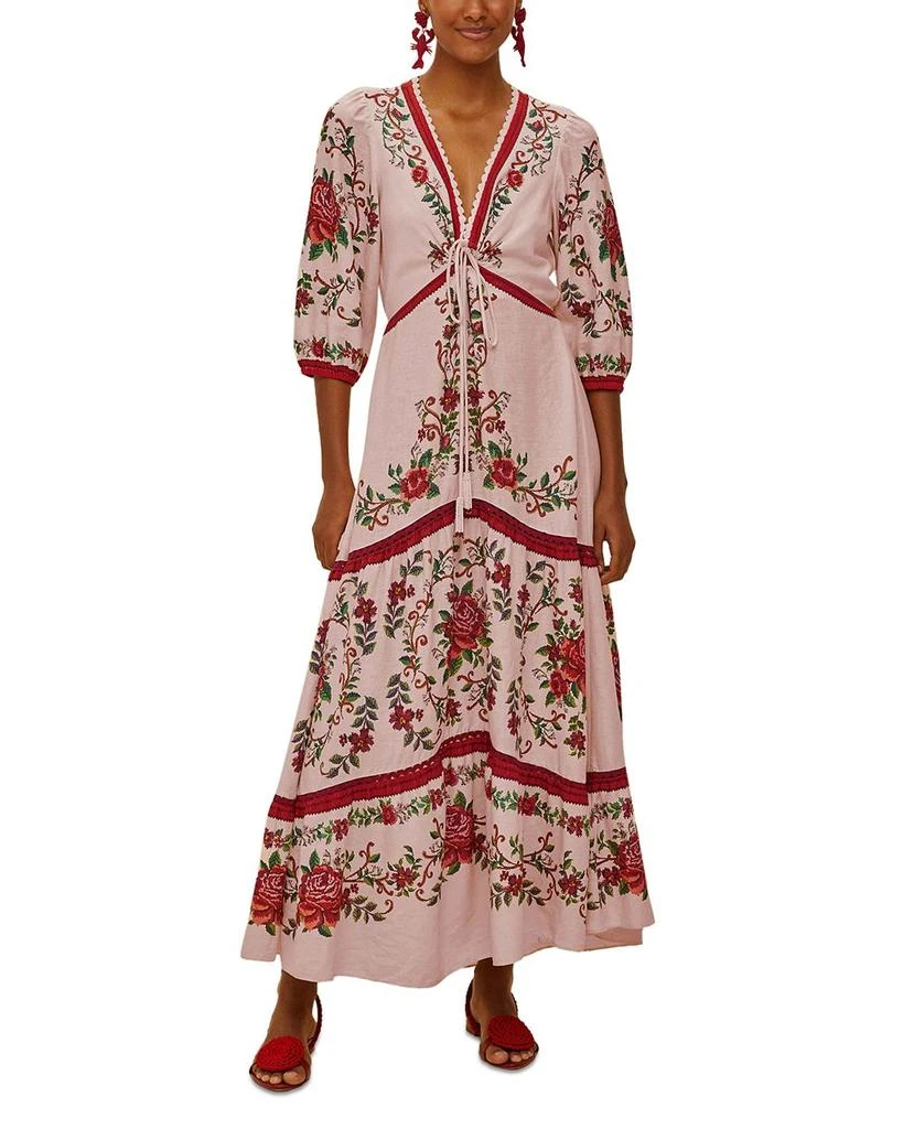 Farm Rio Flower Tapestry Maxi Dress 1