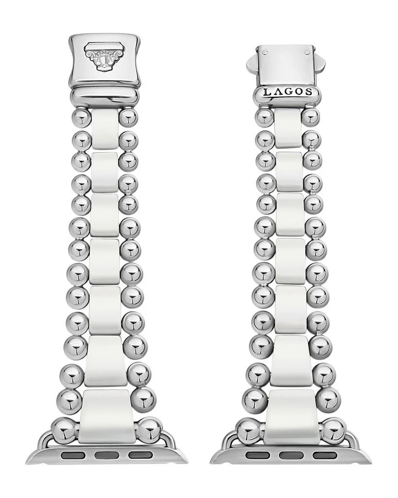 LAGOS White Ceramic Smart Caviar Apple™ Watch Band, 38mm-42mm 6