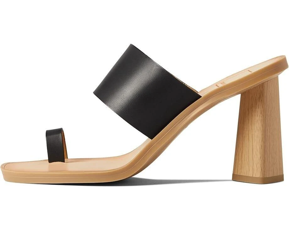 Dolce Vita Frans Slide Women's 6 M Black Stella Leather Toe Loop Sandals KHD320 2