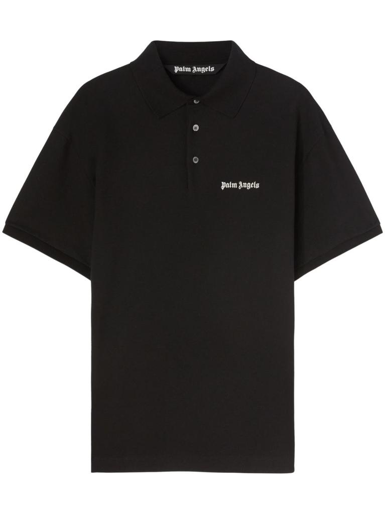 Palm Angels PALM ANGELS - Embroidered Logo Cotton Polo Shirt