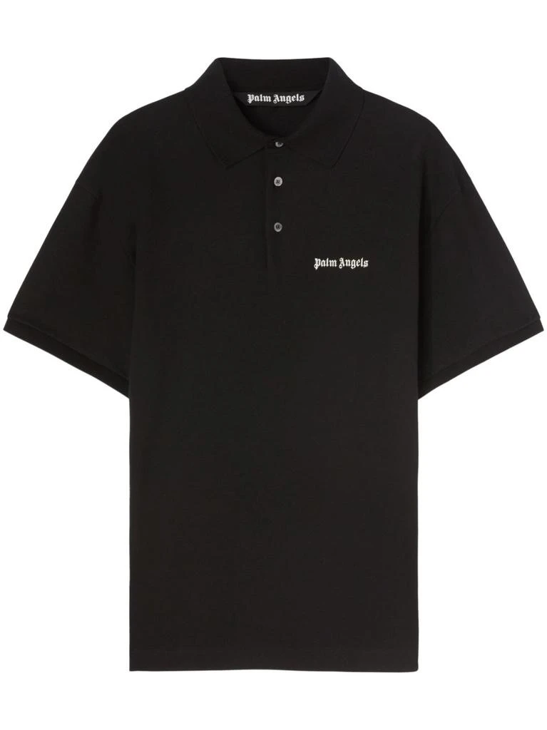 Palm Angels PALM ANGELS - Embroidered Logo Cotton Polo Shirt 1