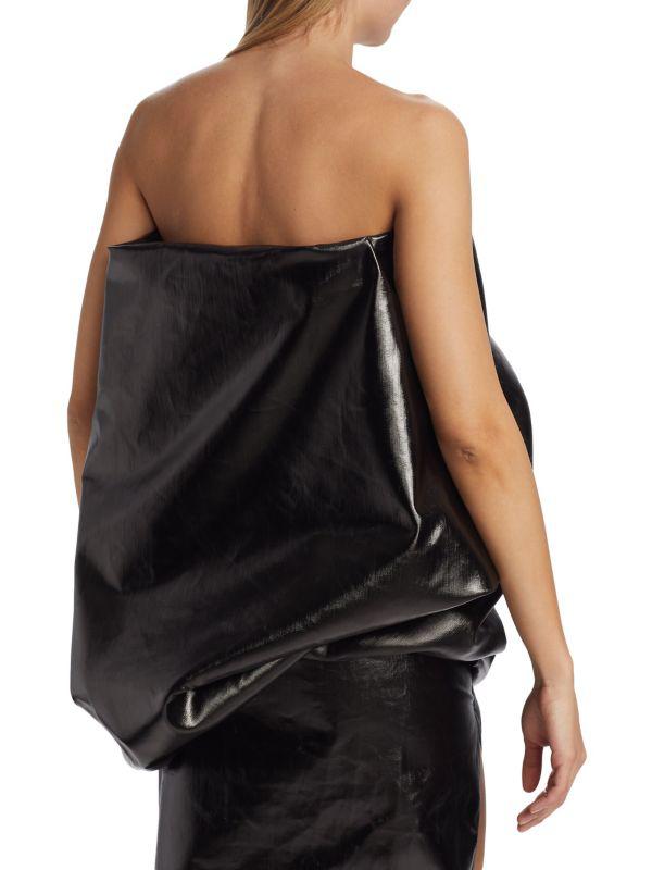 Rick Owens Hun Coated Denim Bustier Top