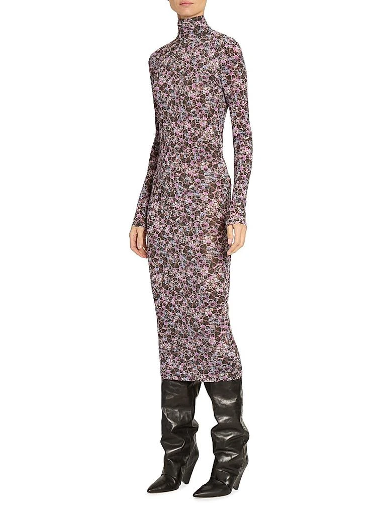 Isabel Marant Vanessa Floral Jersey Turtleneck Dress 4