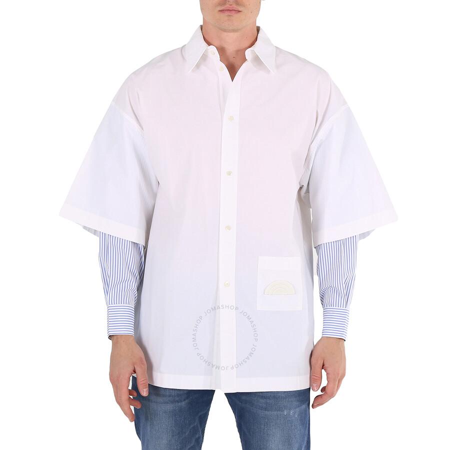 Palm Angels White Double Sleeve Shirt