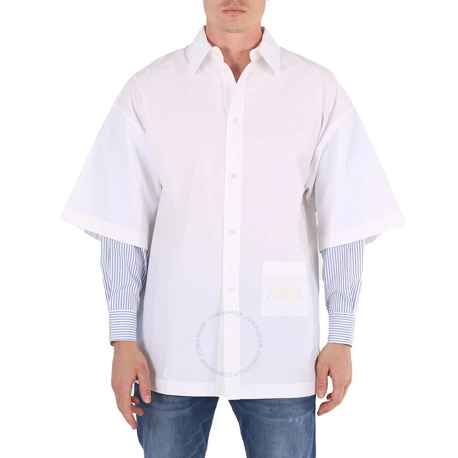 Palm Angels White Double Sleeve Shirt 1