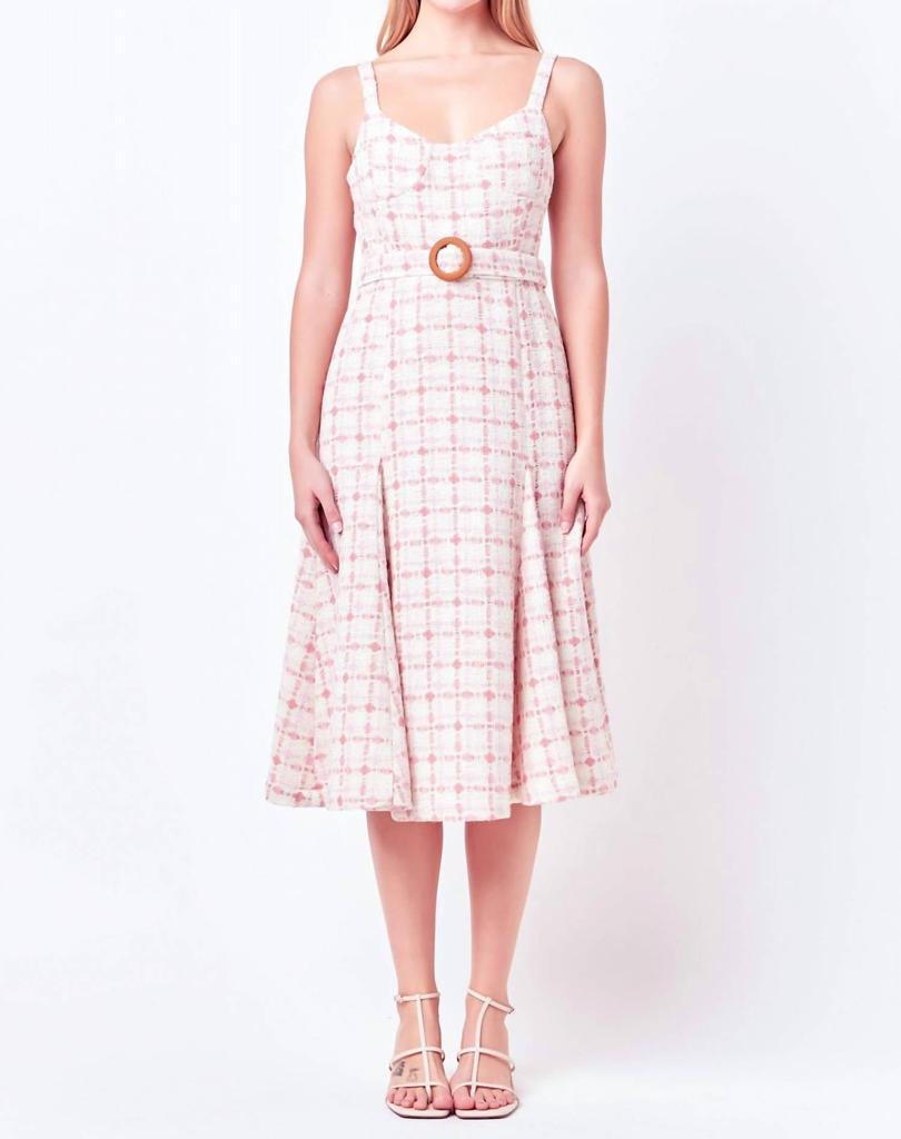 English Factory English Factory - Belted Midi Dress