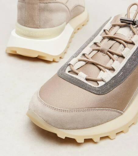Brunello Cucinelli Runner suede and canvas sneakers 5