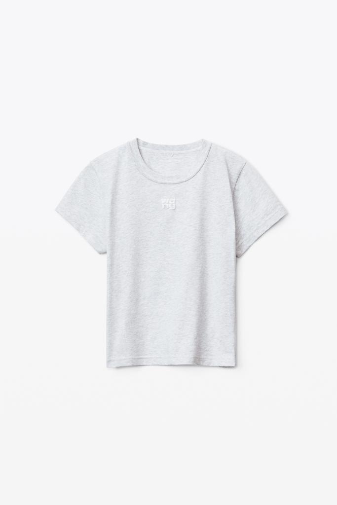 Alexander Wang puff logo shrunken tee in cotton jersey