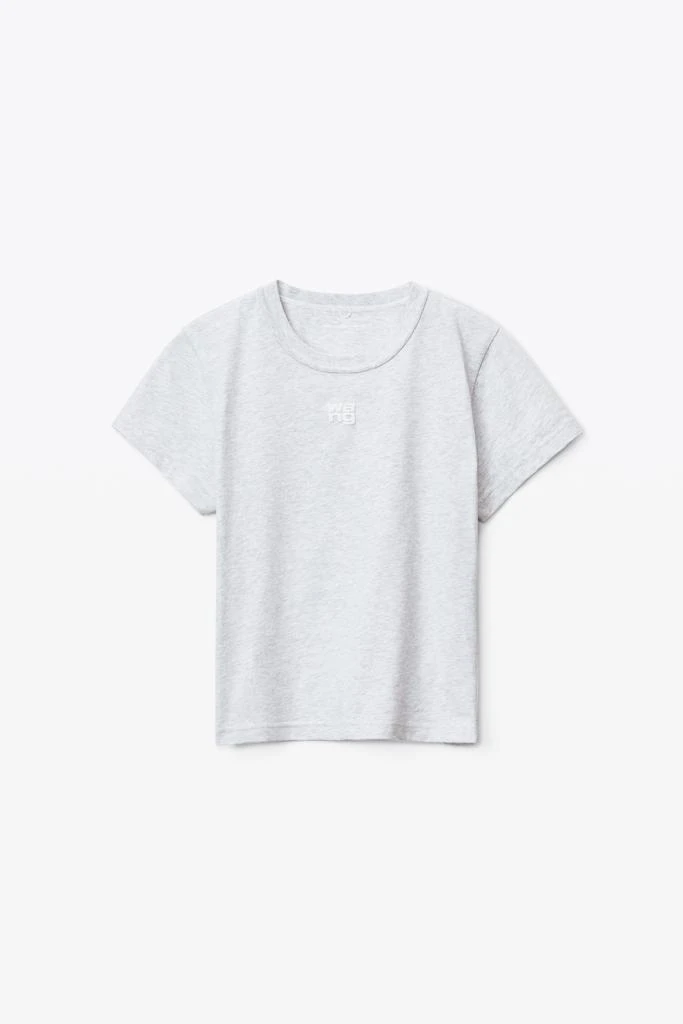 Alexander Wang puff logo shrunken tee in cotton jersey 2