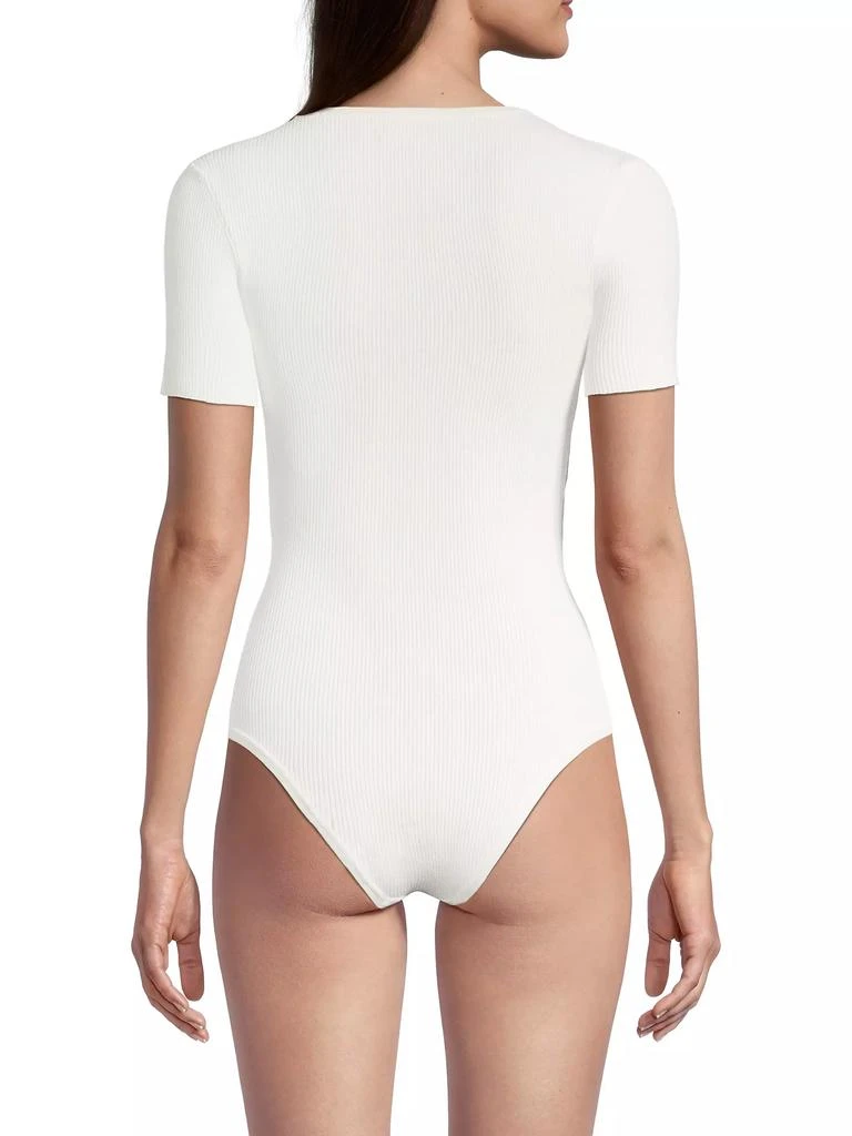 Victor Glemaud Rib-Knit Diamond Cut-Out Bodysuit 5