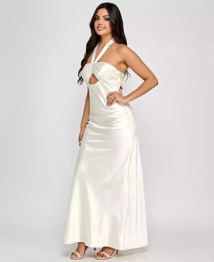 Morgan & Company Juniors' Cutout Sleeveless Halter Gown 3